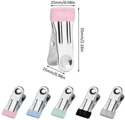 Wasknijpers 50 Stuks - Roestvrij Stalen Klemmen - Antislip Metalen Wasknijpers - Kleine Klemmen voor Kleding - Corrosiebestendig - 2,5 × 5,5 cm — thumbnail 5