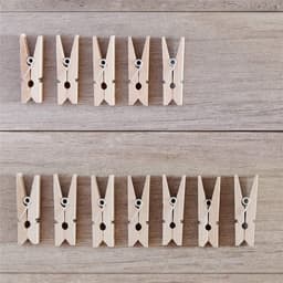 Dailygoods- Wasknijper 100 Stuks - Houten Wasknijpers - Roestvrij Stalen Veerdraad - Ambachten - Geschenken - Duurzaam Gebruik - Houten Clips — thumbnail 3