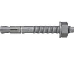 Boutanker - Stalen anker - Stevig bevestigen - Lange schroefdraad - 20/10 mm - Grijs