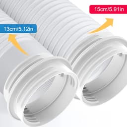 Airco Slang Koppeling - Verlenger Adapter - Efficiënte Koeling - Gereedschapsvrij Ontwerp - 13 en 15 Cm - Wit — thumbnail 5