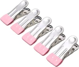 Wasknijpers RVS - Kledinghangers Clips - Was Drogen - Corrosiebestendig - 50 Stuks - Roze — thumbnail 1