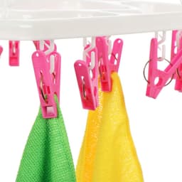 2x Sokkeldroger met 18 wasknijpers - Mini roterende droger om op te hangen - Droger voor sokken [Selectie varieert] (wit) — thumbnail 3