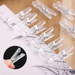 Wasknijpers, 100 stuks, transparante mini-wasknijpers, decoratieve klemmen voor knutselprojecten, foto's om op te hangen, foto's, scrapbooking, 3,5 cm — thumbnail 4