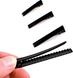 Zwarte Alligator Haarclips - Eendensnavel Clips - Haarstyling DIY - Enkele Haak Plat - 75 cm - Zwart — thumbnail 3