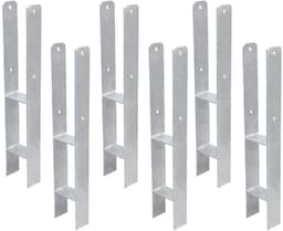 H-paaldragers Staal - H-anker paalanker - Hekken plaatsen - Verdikte staalconstructie - 600mm lengte - Verzinkt — thumbnail 1