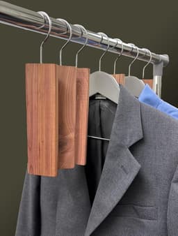 Hangblok Cederhout - Kledingbeschermer - Kleding Fris Houden - Natuurlijk Aroma - 6 Stuks - Bruin — thumbnail 3