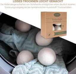 Trocknerbollen 4er Set - Wasbaar - Vermindert kreukels - Sneller drogen - SnelShoppen — thumbnail 3