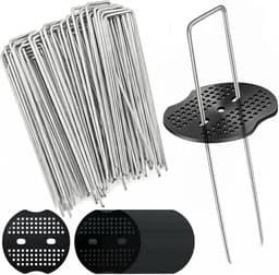 Grondankersset - Zwart - 150 x 40 mm - Verzinkt en Anti-Roest - Voor Tuin en Camping — thumbnail 1
