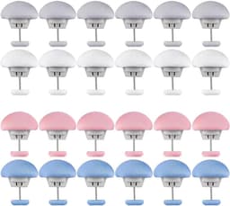 SnelShoppen - 24 Stuks Dekbedclips voor het Fixeren van Dekbedden, Kleding, Beddengoed, Gordijnen, Multifunctionele Bevestigingsclips, Wit — thumbnail 1