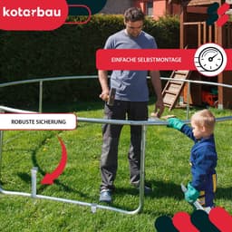 KOTARBAU® 2 Stuks - Grondankers voor Trampoline - Trampoline Ankers 350 mm - Bodemankers - Verzinkte Grondankers - Zilver — thumbnail 2