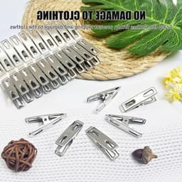 40 Stuks Kledingknijpers van RVS, Winddichte Klemmen voor Wasgoed, Snackzakken en Foto's in Huis, Keuken en Kantoor (4.5cm) — thumbnail 3