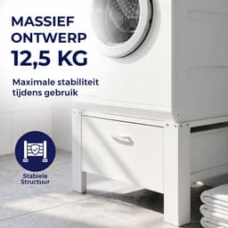 ProductXpert Stacko™ Wasmachine Verhoger met Tussenstuk - Stapelkit Wasmachine en Droger - Wit — thumbnail 3
