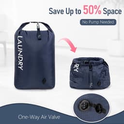 2-Pack Reiswaszakken, Waterdichte Compressiezakken voor Vuile Kleding en Organisatie tijdens Reizen — thumbnail 5