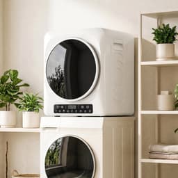ECTEATOY® Kompakte Wasdroger - 5kg - Afvoerdroger met Touchscreen - Wit 1000 W — thumbnail 4