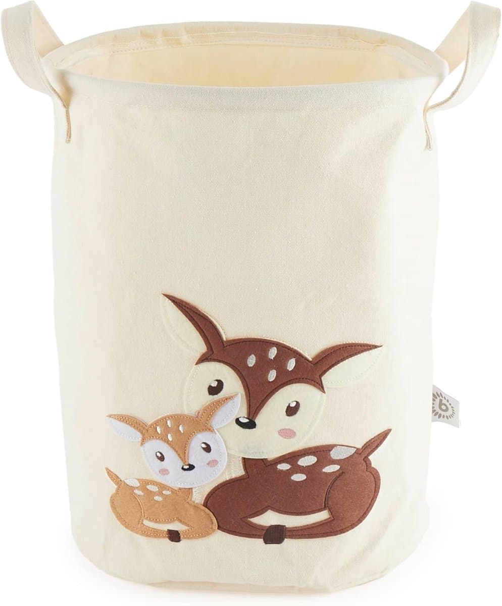 Wasmand Baby Herten Grote Opbergmand Kinderen Katoen en Waterafstotende Opbergmand Kinderkamer Wasmand Speelgoedmand voor Meisjes — afbeelding 1