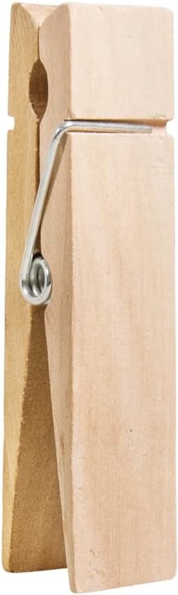 62831000 Grote houten wasknijper XL, 15 x 3,4 cm, van onbehandeld berkenhout, houten klem — thumbnail 2
