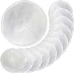 Borstvoedingspads 12 Stuks - Herbruikbare Bamboe/Katoenen - Zachte/Absorberende - Waszak - 11 cm - Luxe Ontwerp - Zoogkompressen — thumbnail 1