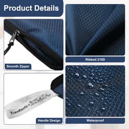 SnelShoppen - 4 Stuks Waszakken voor Reizen, Waterdichte Waszakken voor Vuile Kleding, 3 Maten Natzakken voor Zwemmen, Yoga, Workouts, Opvouwbare Wasz — thumbnail 4