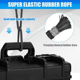 SnelShoppen - Pack van 2 Tension Rubber Hooks 1.5/3 m Elastische Expander met Dubbele Haak voor Zonnezeil, Fiets, Dekzeil en Waslijn met Winddichte Ge — thumbnail 3