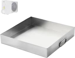 Lekbak Wasmachine - Airco Bak - Vloer Beschermen - Roestvrij Staal - 45x45x5cm - Zilver — thumbnail 1