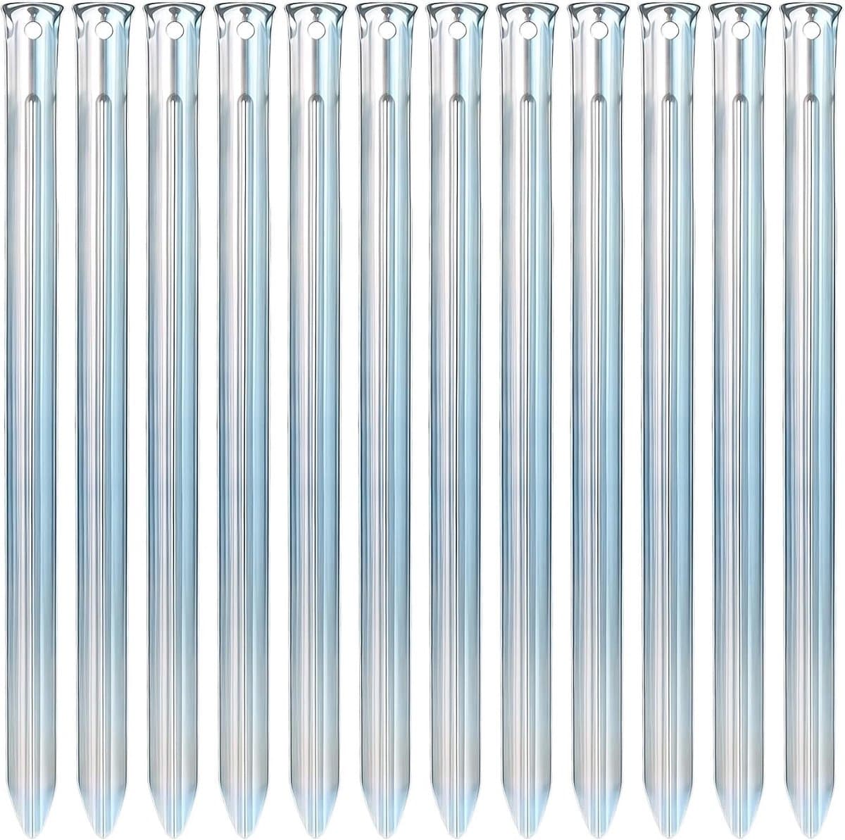 Grondanker - Staal - 30 cm - V-vormige Stevige Tentharingen met Oog - Voor Tent en Outdoorgebruik — afbeelding 1