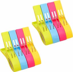 Grote wasknijpers voor het drogen van kleding, handdoeken en dekbedden - 8 stuks multifunctionele clips — thumbnail 1