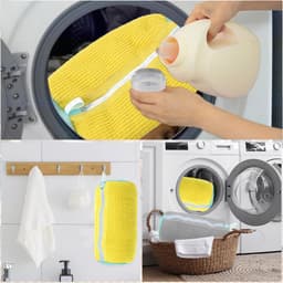 Solidchoice- Waszak Herbruikbaar - 2 Stuks Schoenenzakken - Waszak met Ritssluiting - Netmateriaal - 39 x 19 cm - Efficiënte Reiniging - Schoenentas — thumbnail 2