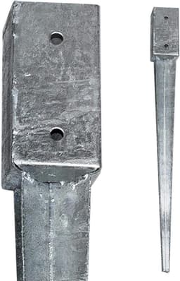 Grondanker - Palenhouder Staal - Stevig Plaatsen - Warmbad Verzinkt - 750 mm - Zilverkleurig — thumbnail 2
