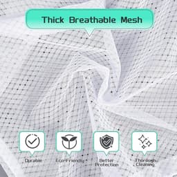 Thijox - 4 Stuks Waszakken Wasmachine, Grote Wasnet, Herbruikbaar Netzak voor Wasgoed, 40x30 cm met Koordstopper, Beschermt Kleding en BH, Zacht en Ad — thumbnail 2