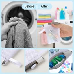 Thijox - 6 Mini-Wasnetten - Driehoekige Waszakken - Anti-Hechting - Duurzaam Polyester - Organiseer je Kleding - Perfect voor Wasmachine en Reizen — thumbnail 2