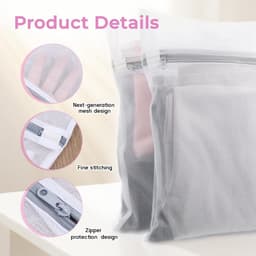 Wasmachine Wasnetjes 4x, 30 x 40 cm, Waszak met Rits voor Kleding, Sweaters en Ondergoed — thumbnail 5