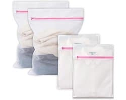 Set van 4 Herbruikbare Waszakken met Rits voor Delicate Kleding, Ondergoed en Lingerie - Ideaal voor Reis en Wasmachine, 23×30cm/30×40cm