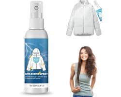 Natuurlijke antistatische spray voor kleding, textiel, meubels en auto - Vermindert statische lading, 100ml