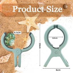 8 stuks grote strandhanddoekclips winddichte handdoekclips voor strandstoelen, wasknijpers, strandhanddoekclips, stevige handdoekclips voor ligstoelen, zwembadstoel, ligstoel, beddengoed, kleding — thumbnail 5