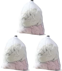 Wasnet, waszak, met trekkoord, fijne mazen, voor kleding, ondergoed, overhemden, waszak, reizen, huis, appartement — thumbnail 1