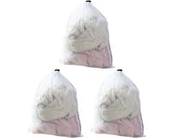 Wasnet, waszak, met trekkoord, fijne mazen, voor kleding, ondergoed, overhemden, waszak, reizen, huis, appartement