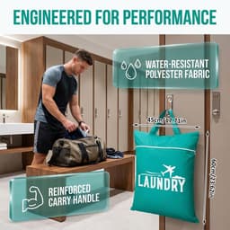 Grote Reiswaszak met Handvat | Waterdichte Waszak voor Natte Kleding, Ideaal voor Reizen en Vakantie, Ruimtebesparend en Wasbaar — thumbnail 4
