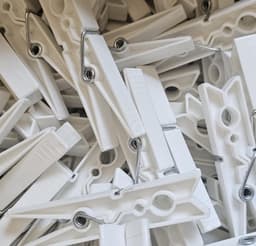 van 48 kleurrijke wasknijpers, zonbestendig, hoogwaardig hard plastic, verzinkte veer, made in EU, gemaakt in Griekenland, milieuvriendelijke doos (wit) — thumbnail 1