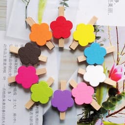Houten Wasknijpers - Kleine Decoratieklemmen - Foto's Ophangen - Natuurlijk Hout - 50 Stuks - Groen — thumbnail 3