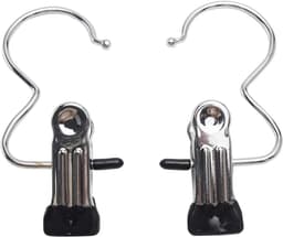 Wasknijpers Haken - Kledinghangers Clips - Kleding Drogen - Roestvrij Staal - 12 Stuks - Zwart — thumbnail 4