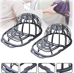 2-delige set voor het wassen van baseballpetten – Wasrek voor baseballpetten – Droogrek voor baseballpetten – Pettenhouder – Anti-vervormingsopbergoplossing – Geschikt voor alle baseballpetten – Zwart — thumbnail 2