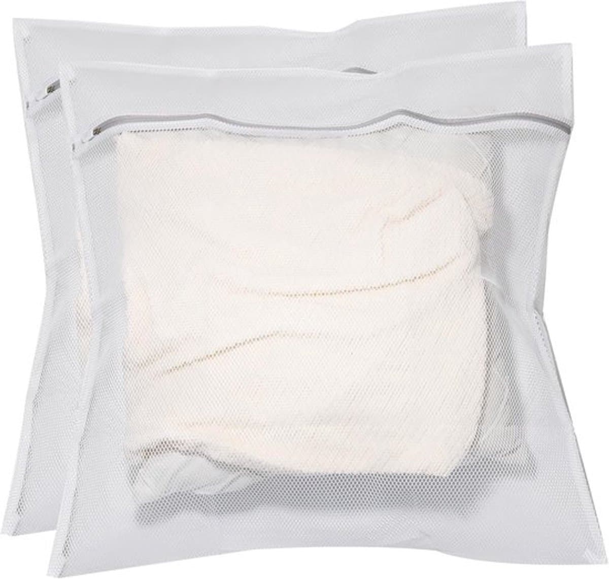 Duurzame Honeycomb Mesh Waszakken voor Fijne Was - Reisorganisatietas voor Kleding - Jeans - Badhanddoeken - Lakens (2 Stuks, 60 x 60 cm) — afbeelding 1