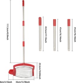 Notenverzamelaar - Rolverzamelaar - Zaden Oogsten - Verstelbare Lengte - 15 Liter Capaciteit - Rood — thumbnail 5