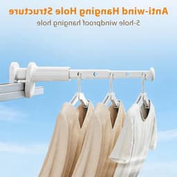 2-Pack Reis Droogrek Klein Opvouwbaar Wanddroger Uitbreidbaar Ruimtebesparend voor Kleding Camping en Hotels — thumbnail 4