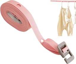 Draagbare Waslijn - Winddichte drooglijn - Reizen en kamperen - Volledig instelbare lengte - 3.5 meter - Roze — thumbnail 1