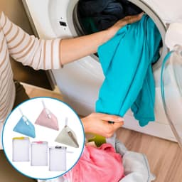 Mini wasnetjes voor delicate kleding, 6 stuks, anti-hechting, polyester opbergtas voor geurparels en wasmachinegebruik — thumbnail 4