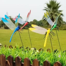 NatureMan Dragonfly Clips, 12 Pieces, 3D Simulation Dragonfly Pole for Outdoor Indoor Fake Plastic Dragonfly for - ShopVlot — thumbnail 3