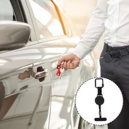 SnelShoppen - Uittrekbare Telefoonbescherming met Carabiner, Diefstalbeveiliging met Stalen Kabel voor Buitenactiviteiten, Winkelen, Fotografie en Dag — thumbnail 4