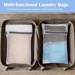 SnelShoppen - 4 stuks netwaszakken voor wasmachine 30 x 20 cm, waszak voor ondergoed, lingerie, sokken met veilige ritssluiting, duurzame polyester wa — thumbnail 3