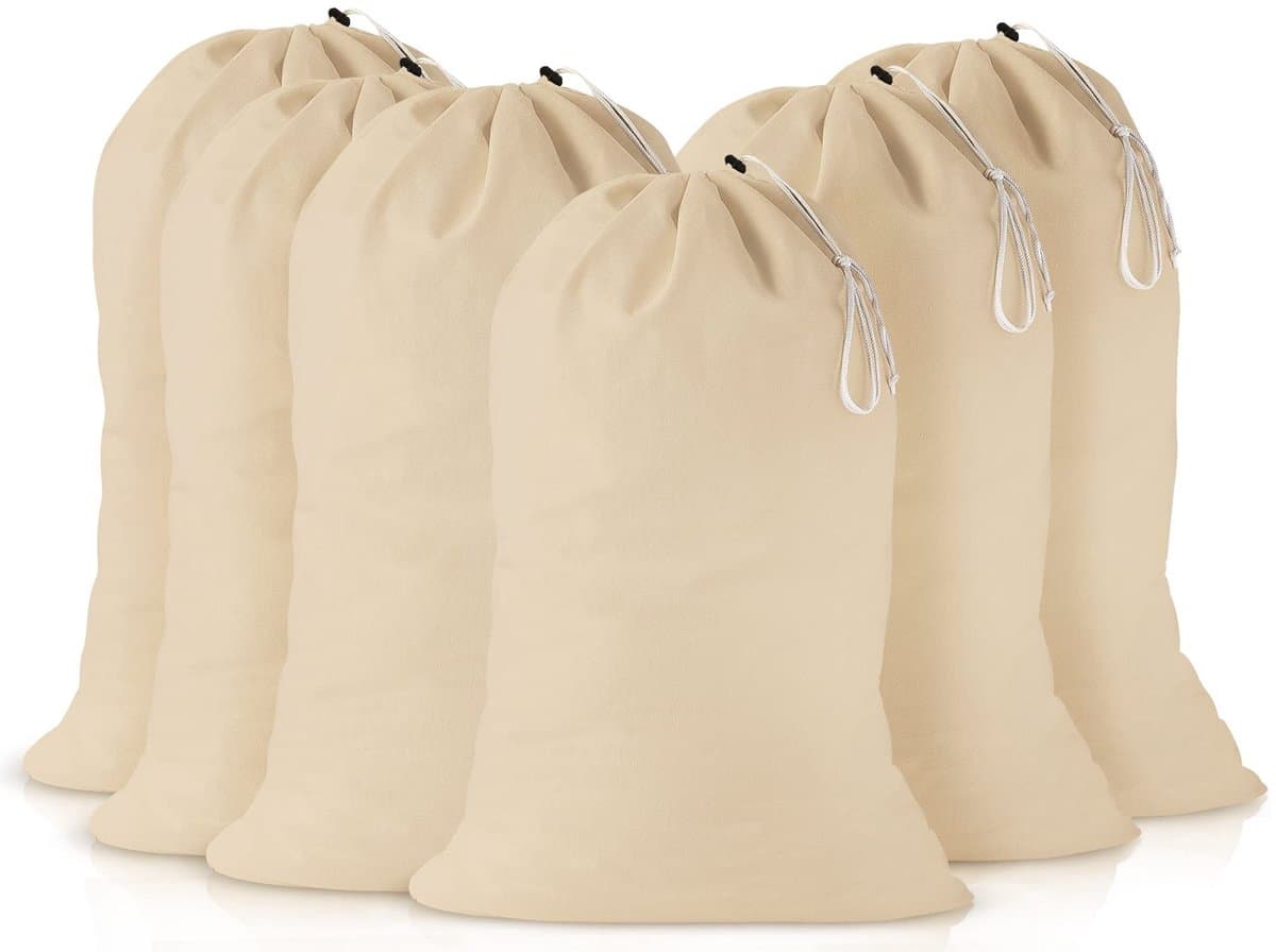 Omgoods - Katoenen Waszakken, Duurzaam en Herbruikbaar, 24cm x 36cm, Set van 6 — afbeelding 1